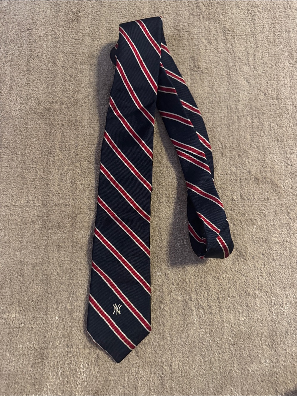 Yankees NY MLB Navy Tie Preppy